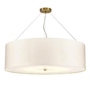Lampa wisząca Pearce 34" z postarzaną mosiężną patelnią sufitową Elstead small 0