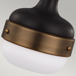 Lampa Wisząca Cadence 1 Light Mini - Ciemny Antyczny Mosiądz/Matowa Czerń Elstead small 3