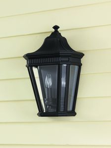 Latarnia ścienna Cotswold Lane 2 Light - czarna Elstead small 1