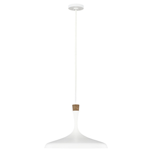Lampa wisząca Darwin 1 - biała matowa Elstead small 0