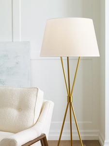 Lampa podłogowa Penny 1 - polerowany mosiądz Elstead small 1