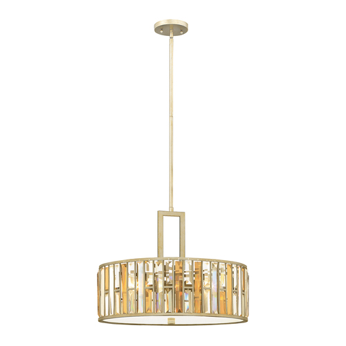 Sprawdź Lampa wisząca Gemma 3 - srebrny liść Elstead
