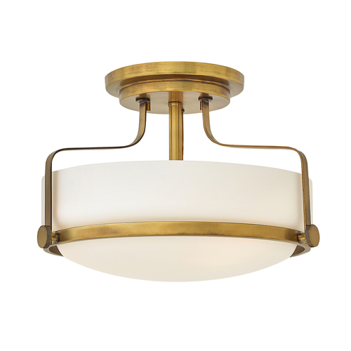 Sprawdź Harper Small Semi-Flush - Heritage Brass Elstead