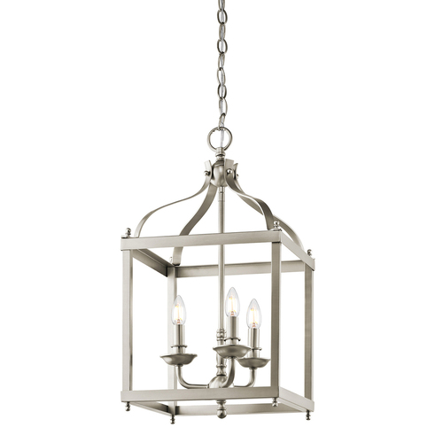 Sprawdź Lampa wisząca Larkin 3 Light Medium - nikiel szczotkowany Elstead