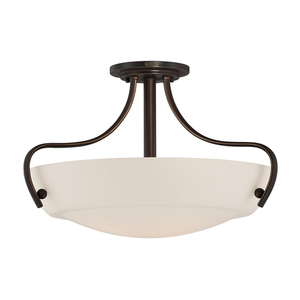 Chantilly 3 Light Semi-Flush Light Elstead small 0