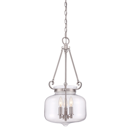 Sprawdź Lampa wisząca Stewart 3 ze szczotkowanego niklu Elstead