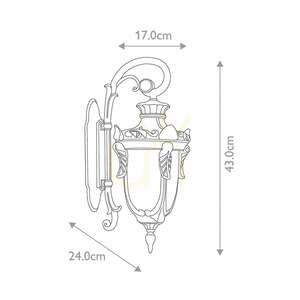 Philadelphia 1 Light Small Down Wall Lantern – stary brąz Elstead small 8