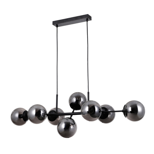 Sprawdź Lampa wisząca Italux Molite 8xE14 grafitowa czarna szkło stal PND-1098-8-BL