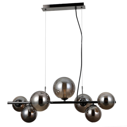 Sprawdź Lampa wisząca Italux Canello czarna dymiona 7x G9 LED PND-406007-7A-BCR