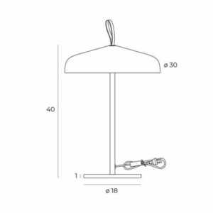 Lampa biurkowa Max Light Nord T0049 czarna 40 cm LED 3000K small 3