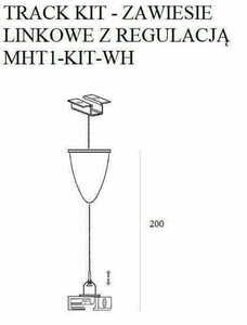 Zawiesie linkowe z uchwytem Max Light MAX 2 m białe MHT1-KIT-WH small 1