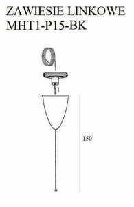 Zawiesie linkowe Max Light MAX 1,5 m czarne aluminium MHT1-P15-BK small 1