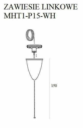 Sprawdź Zawiesie linkowe Max Light MAX 1,5 m białe aluminium MHT1-P15-WH