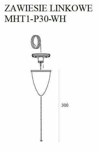 Sprawdź Zawiesie linkowe Max Light MAX 3 m białe aluminium MHT1-P30-WH