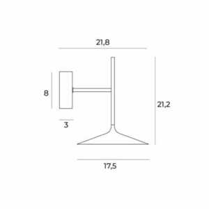 Kinkiet Max Light Hana W0304 złoty LED 6W 3000K small 4
