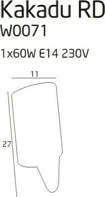 Sprawdź Kinkiet Max Light Kakadu W0071 czerwony metal E14 1x60W