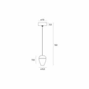 Lampa wisząca Max Light Cometshine P0471 czarno-złota LED 8W 3000K 1-punktowa 1 Lampa wisząca Max Light Cometshine P0471 czarno-złota LED 8W 3000K 1-punktowa small 1