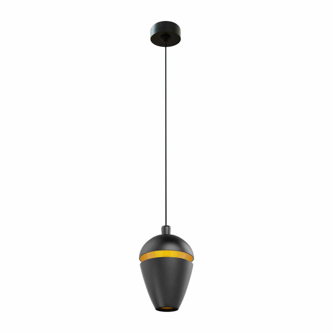 Sprawdź Lampa wisząca Max Light Cometshine P0471 czarno-złota LED 8W 3000K 1-punktowa Lampa wisząca Max Light Cometshine P0471 czarno-złota LED 8W 3000K 1-punktowa