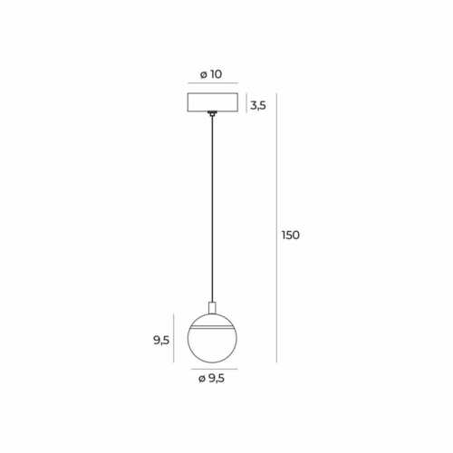 Sprawdź Lampa wisząca Max Light Cometshine P0472 czarno-złota LED 8W 3000K 1-punktowa