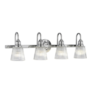 Kinkiet łazienkowy Addison 4x G9 LED 3 W IP44 82 cm, chrom polerowany i szkło ryflowane, Quintiesse small 0