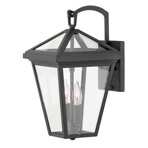 Mała latarnia naścienna Alford Place - 2 źródła światła - Czarna Quintiesse small 0