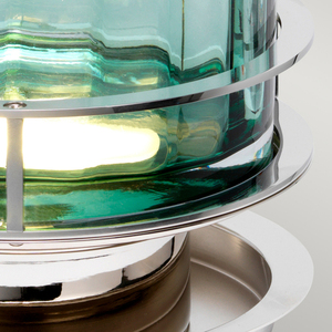 Lampa stołowa Arno - 1 źródło światła - Polerowany nikiel i zielone szkło  Quintiesse small 4