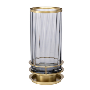 Lampa stołowa Arno - 1 źródło światła - Stary mosiądz i przydymione szkło Quintiesse small 1