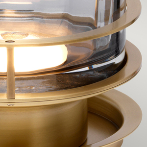 Lampa stołowa Arno - 1 źródło światła - Stary mosiądz i przydymione szkło Quintiesse small 4