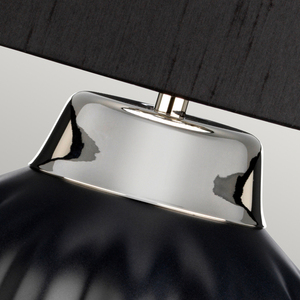 Lampa stołowa Bexley - 1 źródło światła - Czarna/ Polerowany nikiel  Quintiesse small 2