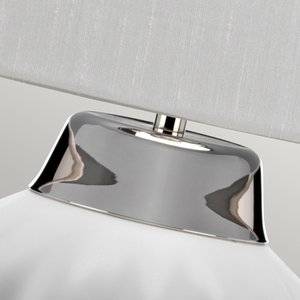 Lampa stołowa Bexley - 1 źródło światła - Biała/ Polerowany nikiel Quintiesse small 2