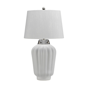 Lampa stołowa Bexley - 1 źródło światła - Biała/ Polerowany nikiel Quintiesse small 0
