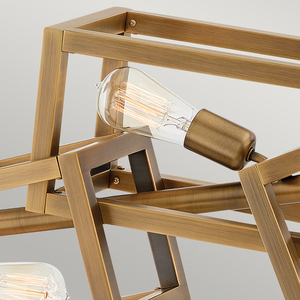 Podłużna lampa wisząca Ensemble - 6 źródeł światła - Szczotkowany brąz Quintiesse small 1