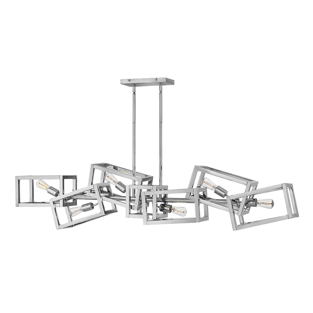 Sprawdź Podłużna lampa wisząca Ensemble - 6 źródeł światła - Polerowany nikiel Quintiesse Podłużna lampa wisząca Ensemble - 6 źródeł światła - Polerowany nikiel Quintiesse