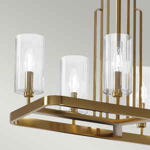 Lampa wisząca Kimrose - 10 źródeł światła - Szczotkowany naturalny mosiądz Quintiesse small 2