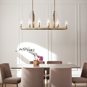 Lampa wisząca Kimrose - 10 źródeł światła - Szczotkowany naturalny mosiądz Quintiesse small 7