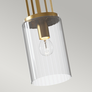 Lampa wisząca Kimrose - 1 źródło światła - Szczotkowany naturalny mosiądz Quintiesse small 1