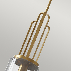 Lampa wisząca Kimrose - 1 źródło światła - Szczotkowany naturalny mosiądz Quintiesse small 2