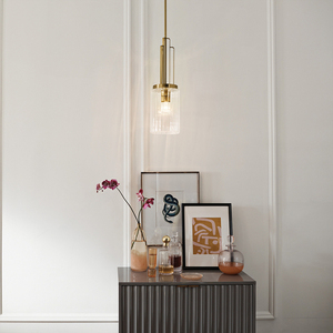 Lampa wisząca Kimrose - 1 źródło światła - Szczotkowany naturalny mosiądz Quintiesse small 4