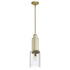 Lampa wisząca Kimrose - 1 źródło światła - Szczotkowany naturalny mosiądz Quintiesse small 0