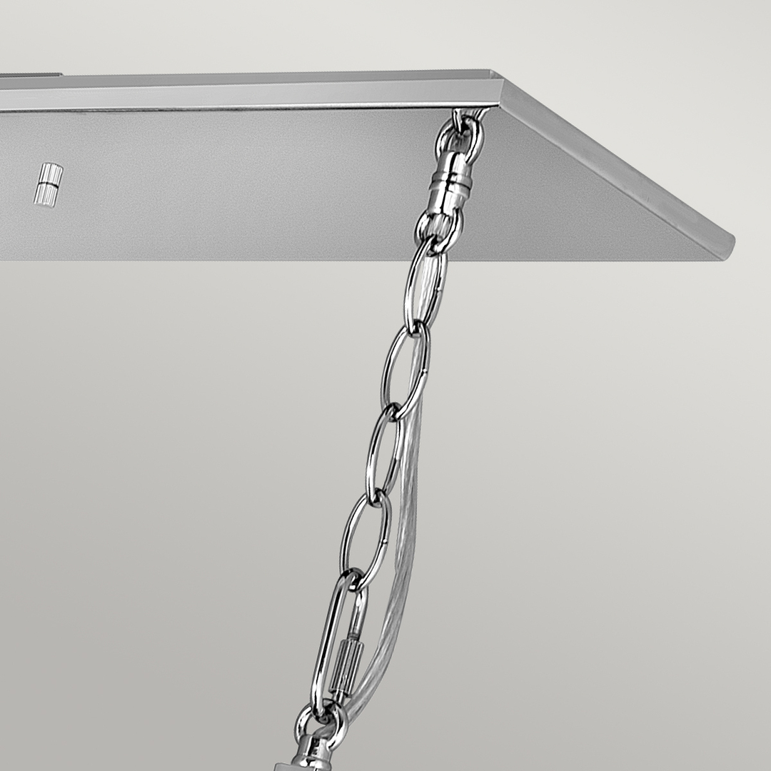 Zobacz Lampa wisząca Ludlow - 8 źródeł światła - Polerowany nikiel Quintiesse Lampa wisząca Ludlow - 8 źródeł światła - Polerowany nikiel Quintiesse