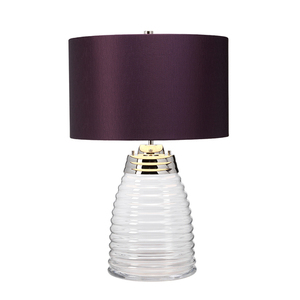 Lampa stołowa Milne - 2 źródła światła - Fioletowy abażur  Quintiesse small 3