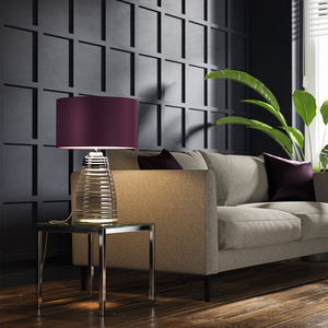 Lampa stołowa Milne - 2 źródła światła - Fioletowy abażur  Quintiesse small 5