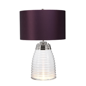 Lampa stołowa Milne - 2 źródła światła - Fioletowy abażur  Quintiesse small 0