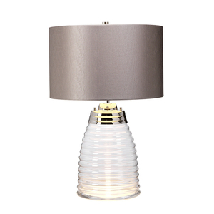 Lampa stołowa Milne - 2 źródła światła - Szary abażur  Quintiesse small 2