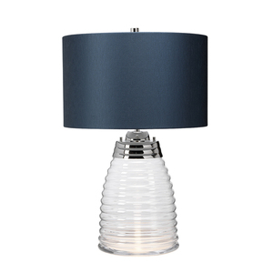 Lampa stołowa Milne - 2 źródła światła - Ciemnoniebieski abażur  Quintiesse small 0