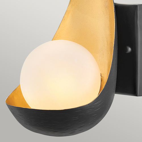Sprawdź Kinkiet Quintiesse Ren czarno-złoty klosz kula 1xG9 3W LED