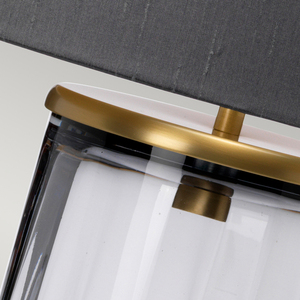 Lampa stołowa Reno - 1 źródło światła - Przydymione szkło/ Stary mosiądz Quintiesse small 2