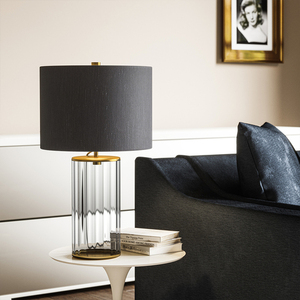 Lampa stołowa Reno - 1 źródło światła - Przydymione szkło/ Stary mosiądz Quintiesse small 4