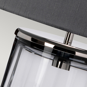 Lampa stołowa Reno - 1 źródło światła - Dymione szkło/ Polerowany nikiel  Quintiesse small 2