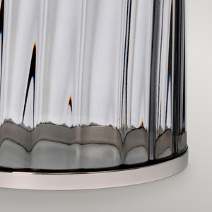Lampa stołowa Reno - 1 źródło światła - Dymione szkło/ Polerowany nikiel  Quintiesse small 3
